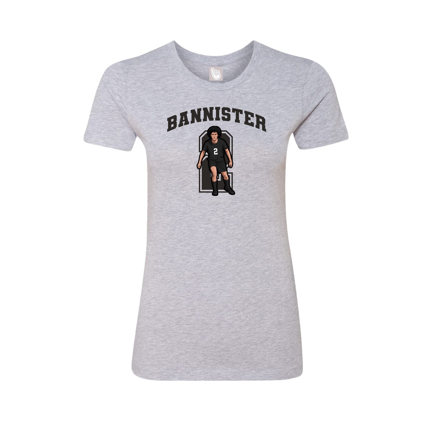 Fitted Women's Tee — Number in Grey