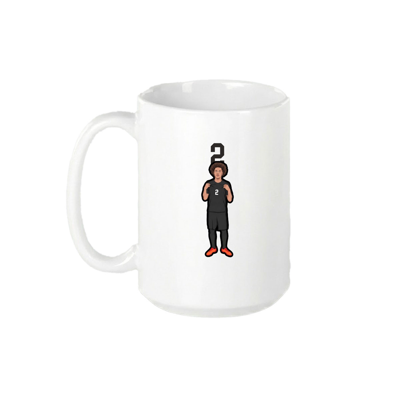 15oz Coffee Mug — Number Top in White
