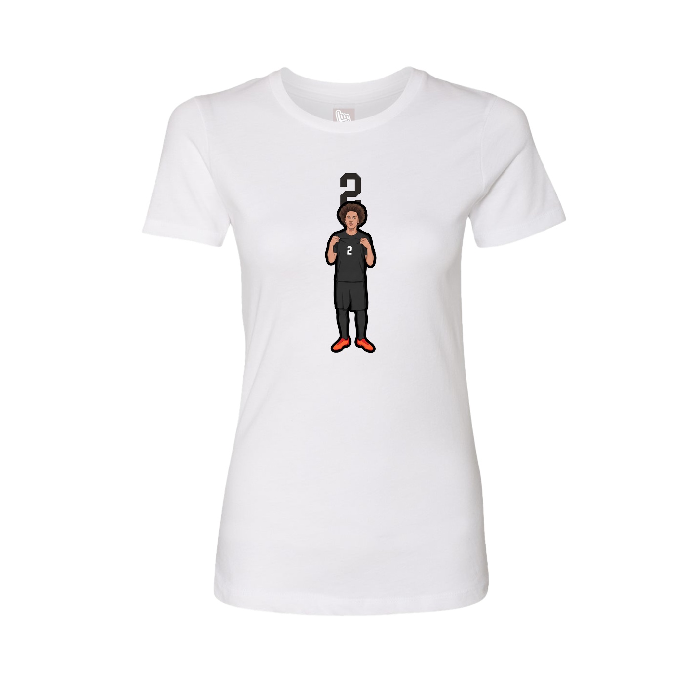 Fitted Women's Tee — Number Top in White