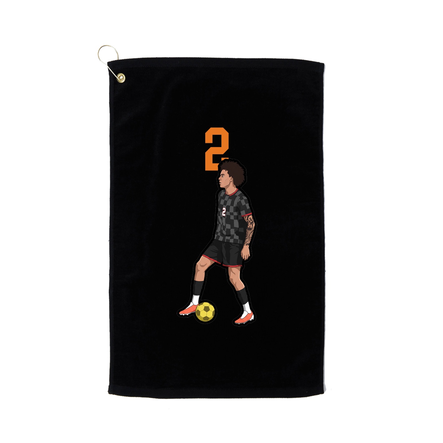Golf Towel — Number Top in Black