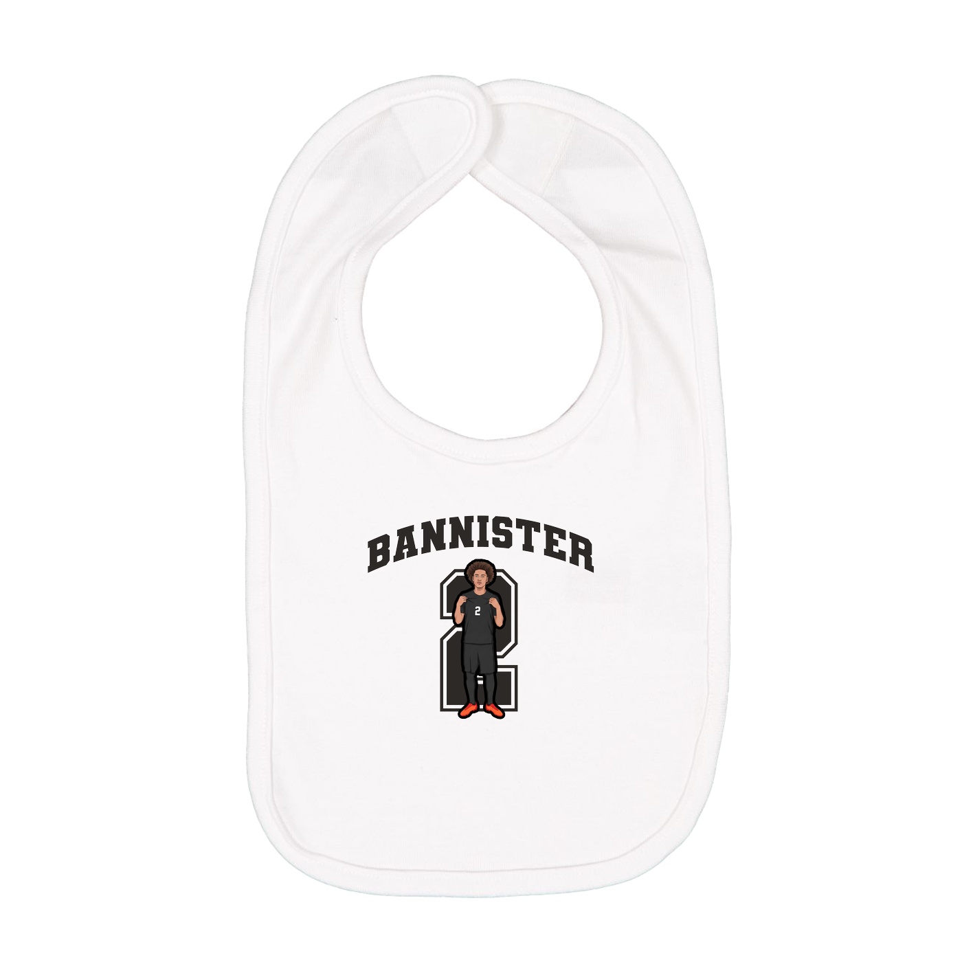 Infant Bib — Number in White