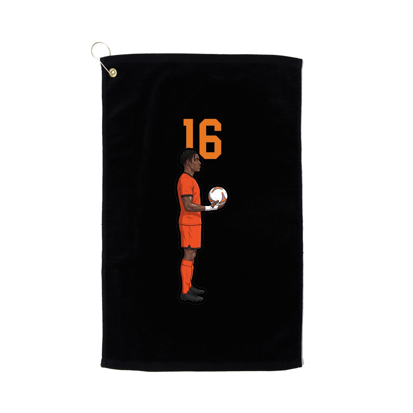 Golf Towel — Number Top in Black