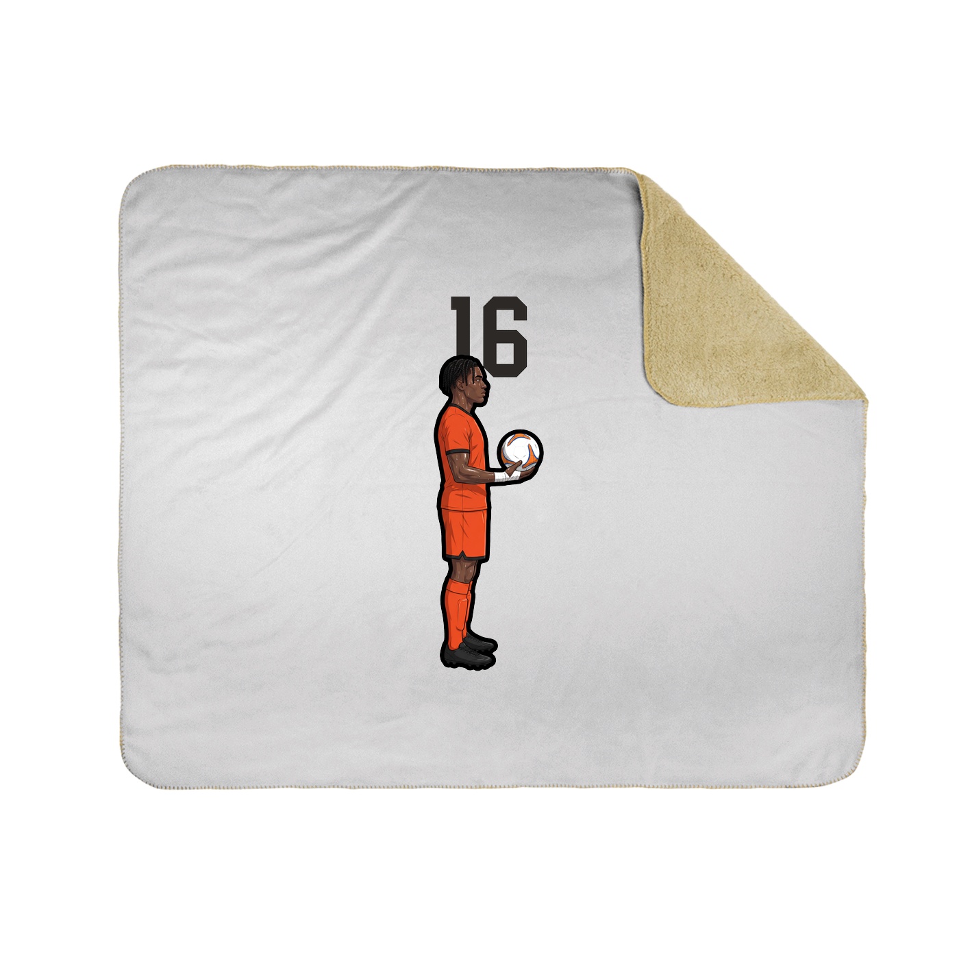 Throw Blanket — Number Top in White