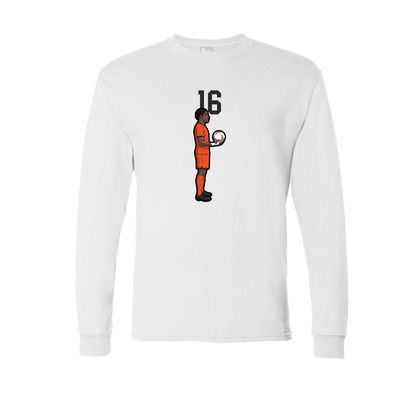 Long Sleeve Tee — Number Top in White