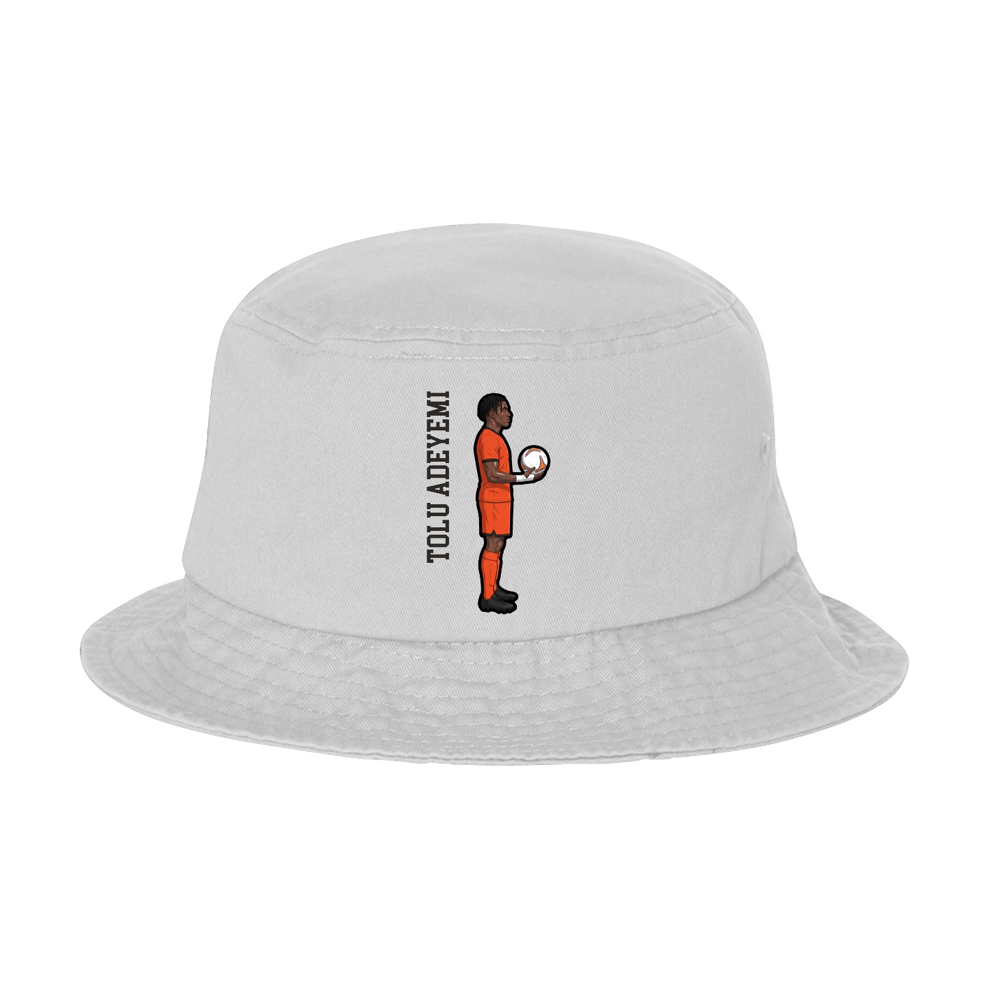Bucket Cap — Name Vertical in White