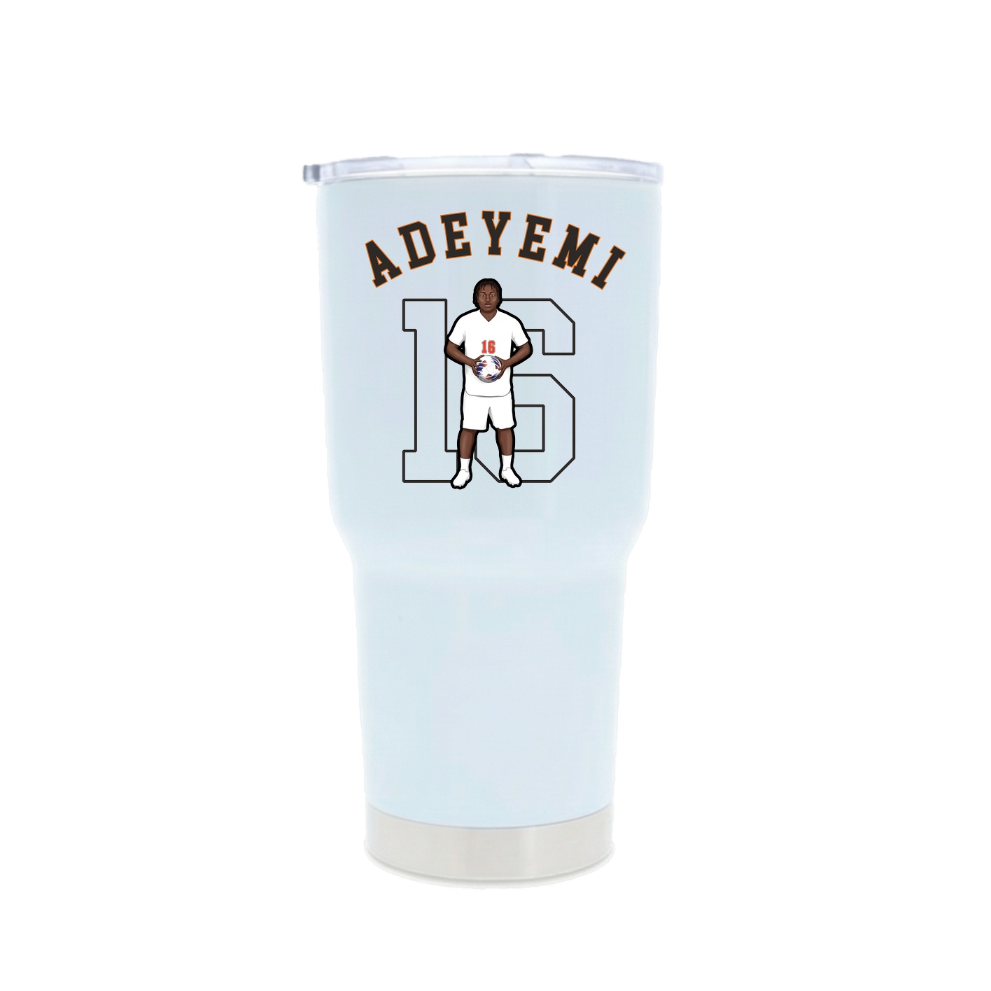 30oz Stainless Steel Tumbler — Shirsey Arch in White