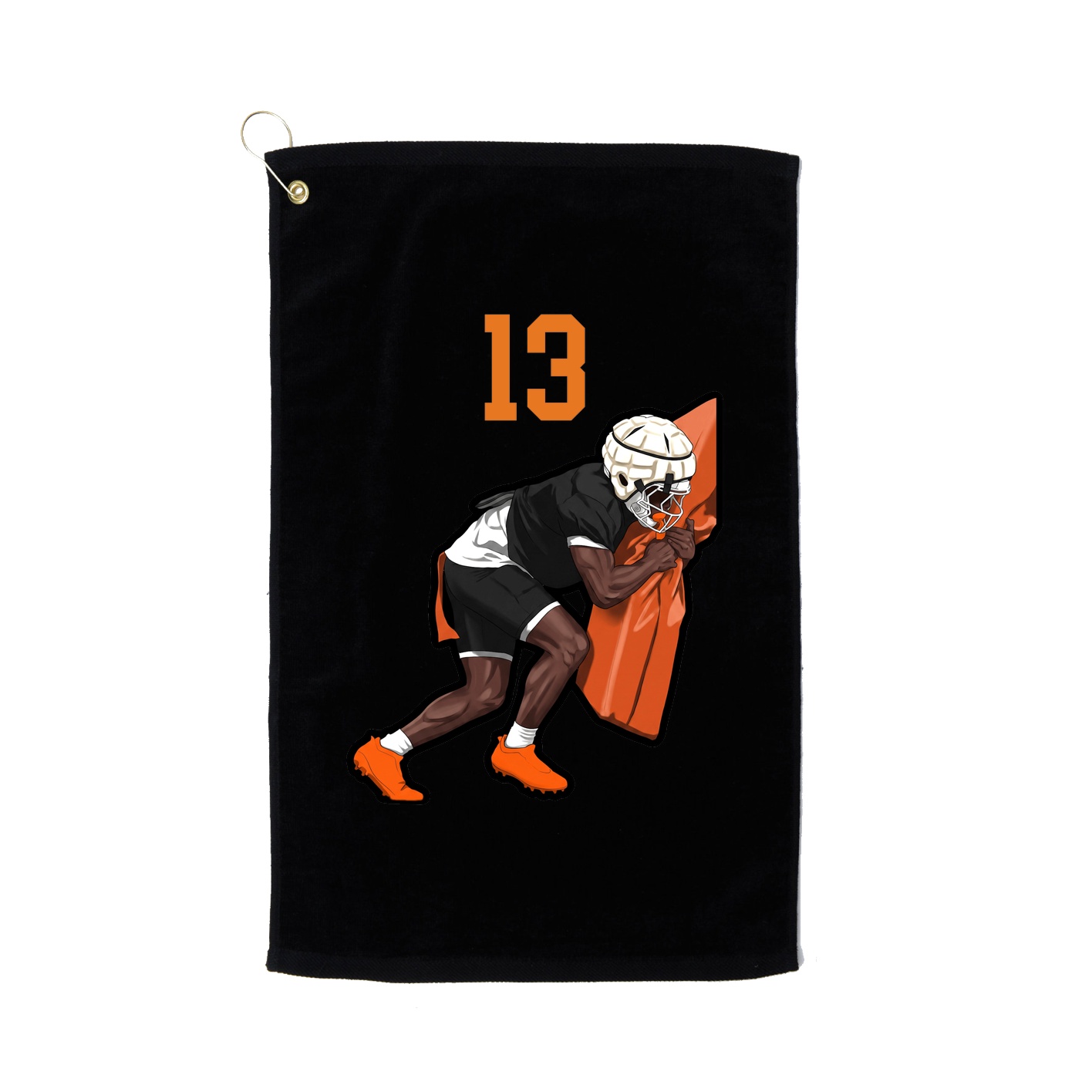 Golf Towel — Number Top in Black
