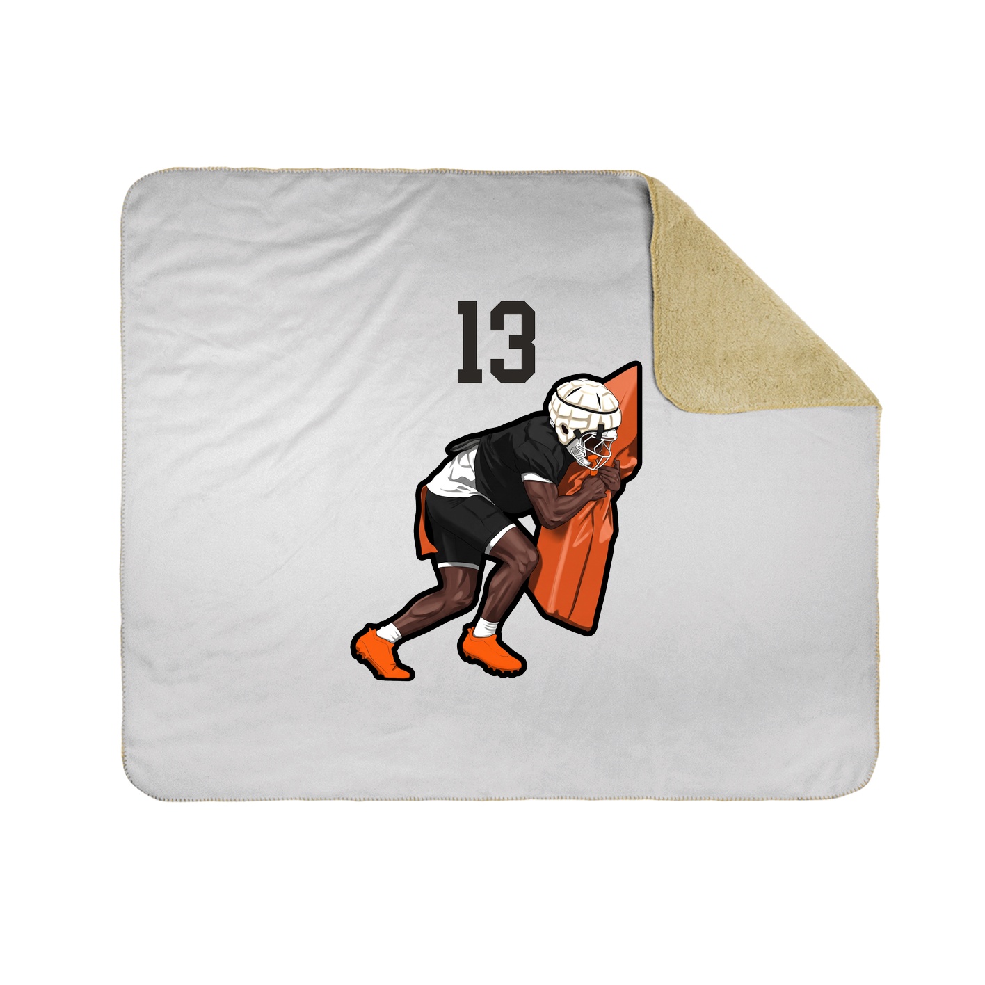 Throw Blanket — Number Top in White