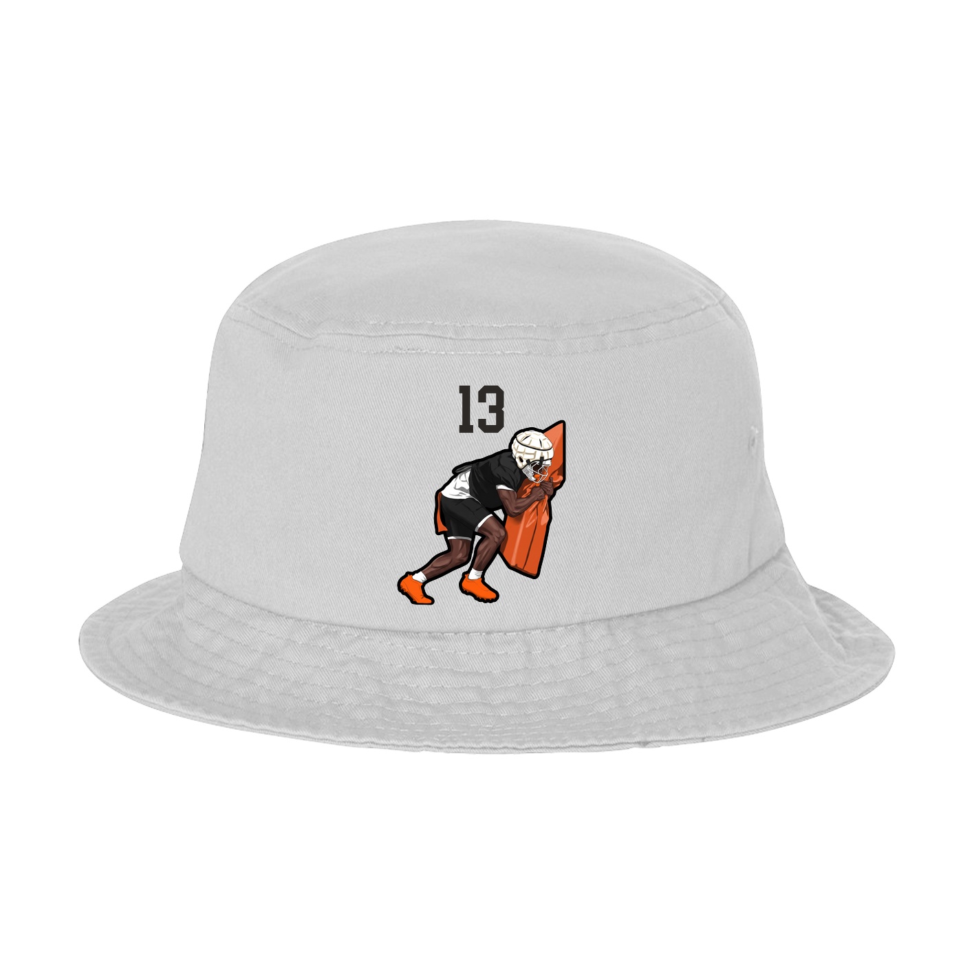 Bucket Cap — Number Top in White