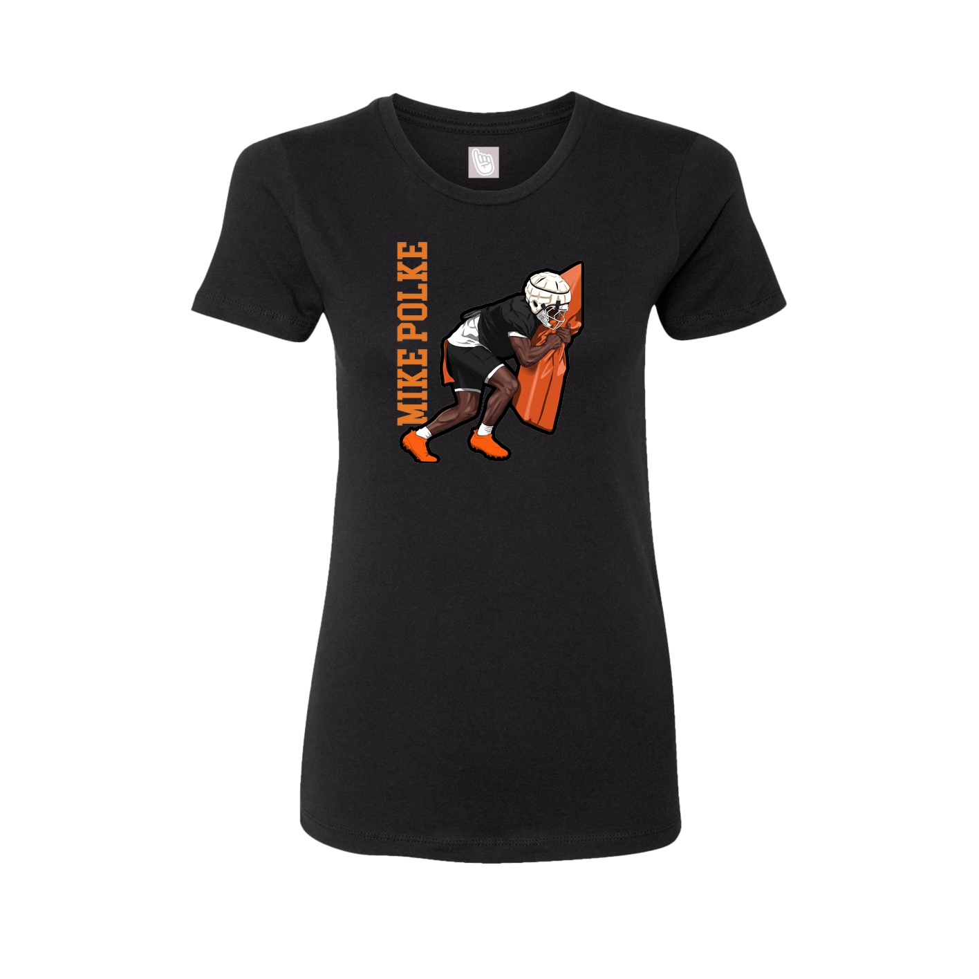 Fitted Women's Tee — Name Vertical in Black