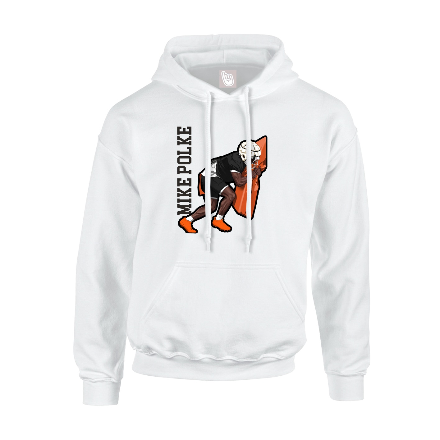 Hoodie — Name Vertical in White