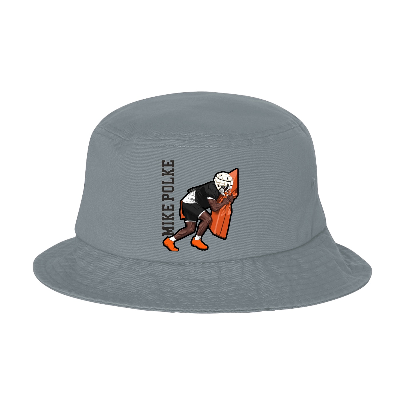 Bucket Cap — Name Vertical in Grey