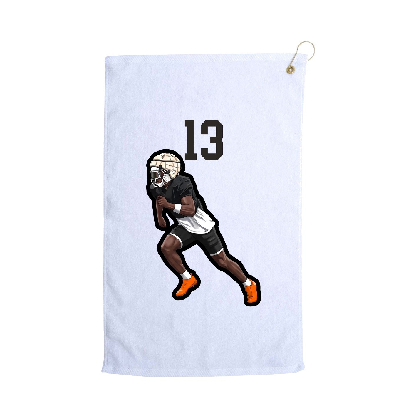 Golf Towel — Number Top in White