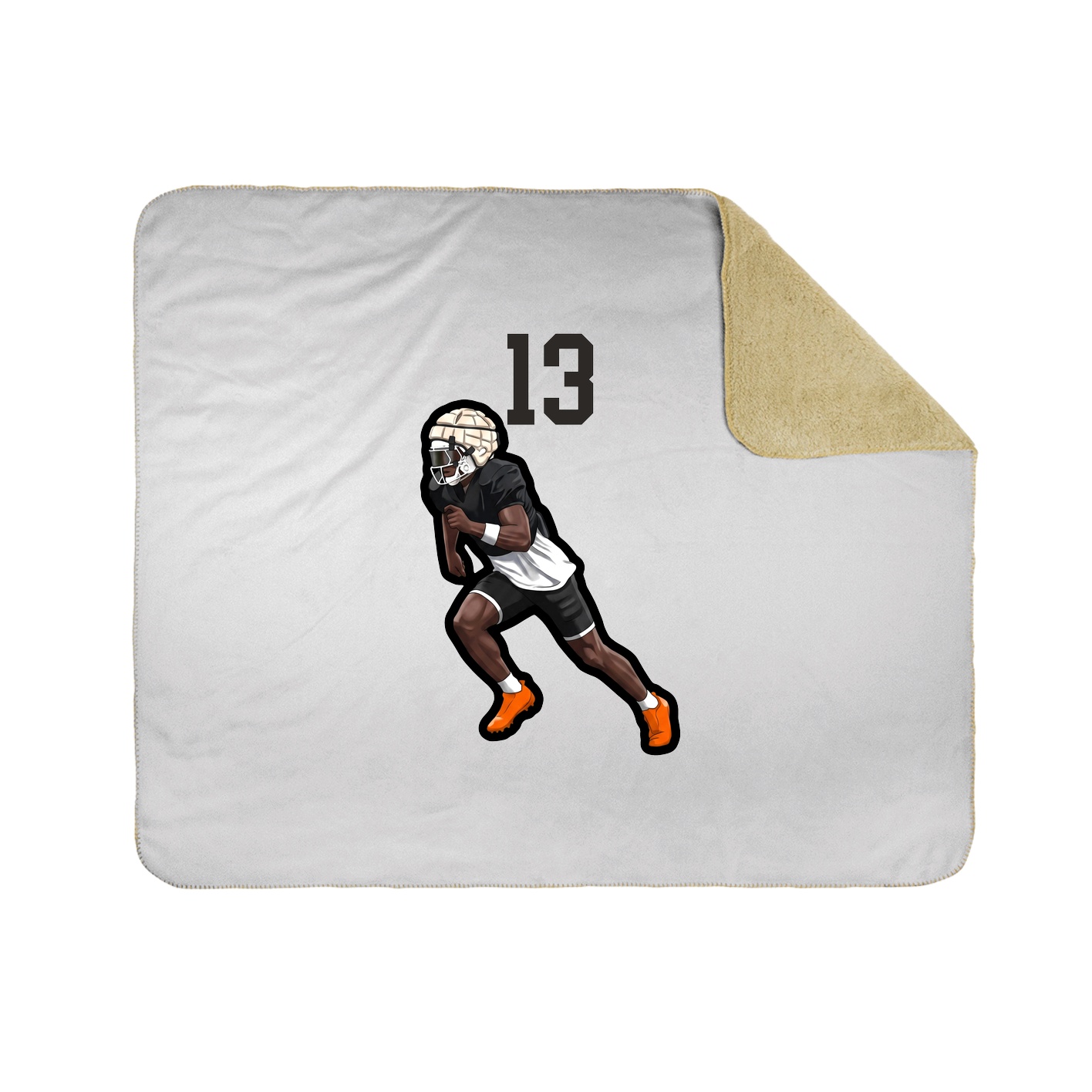 Throw Blanket — Number Top in White