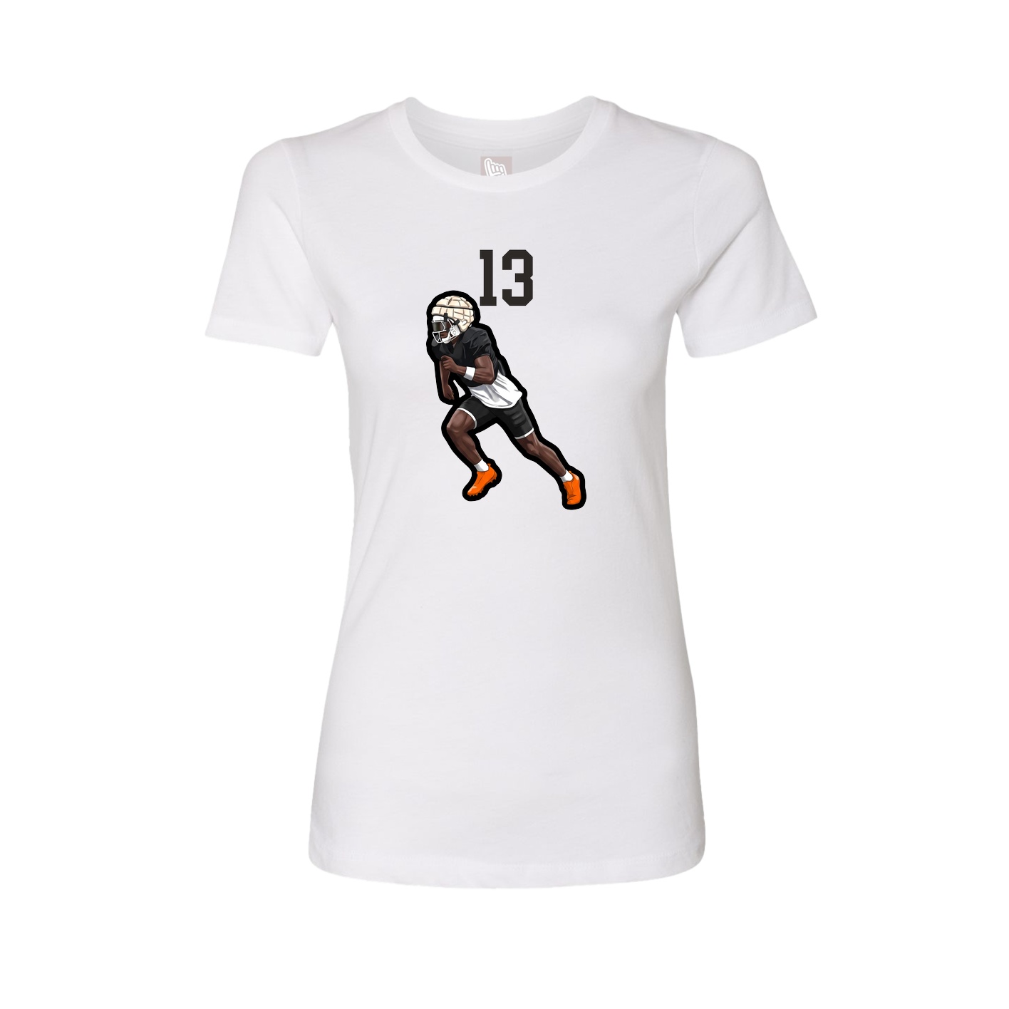 Fitted Women's Tee — Number Top in White