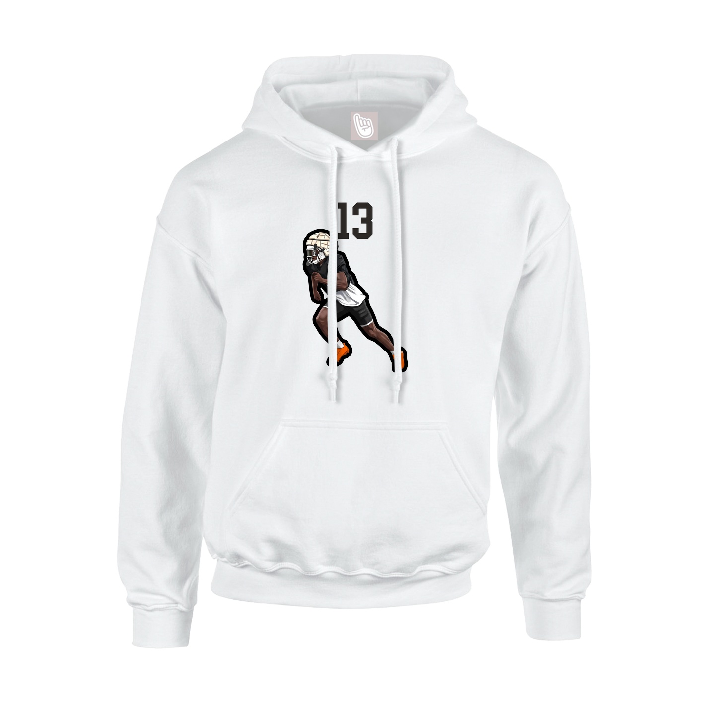 Youth Hoodie — Number Top in White