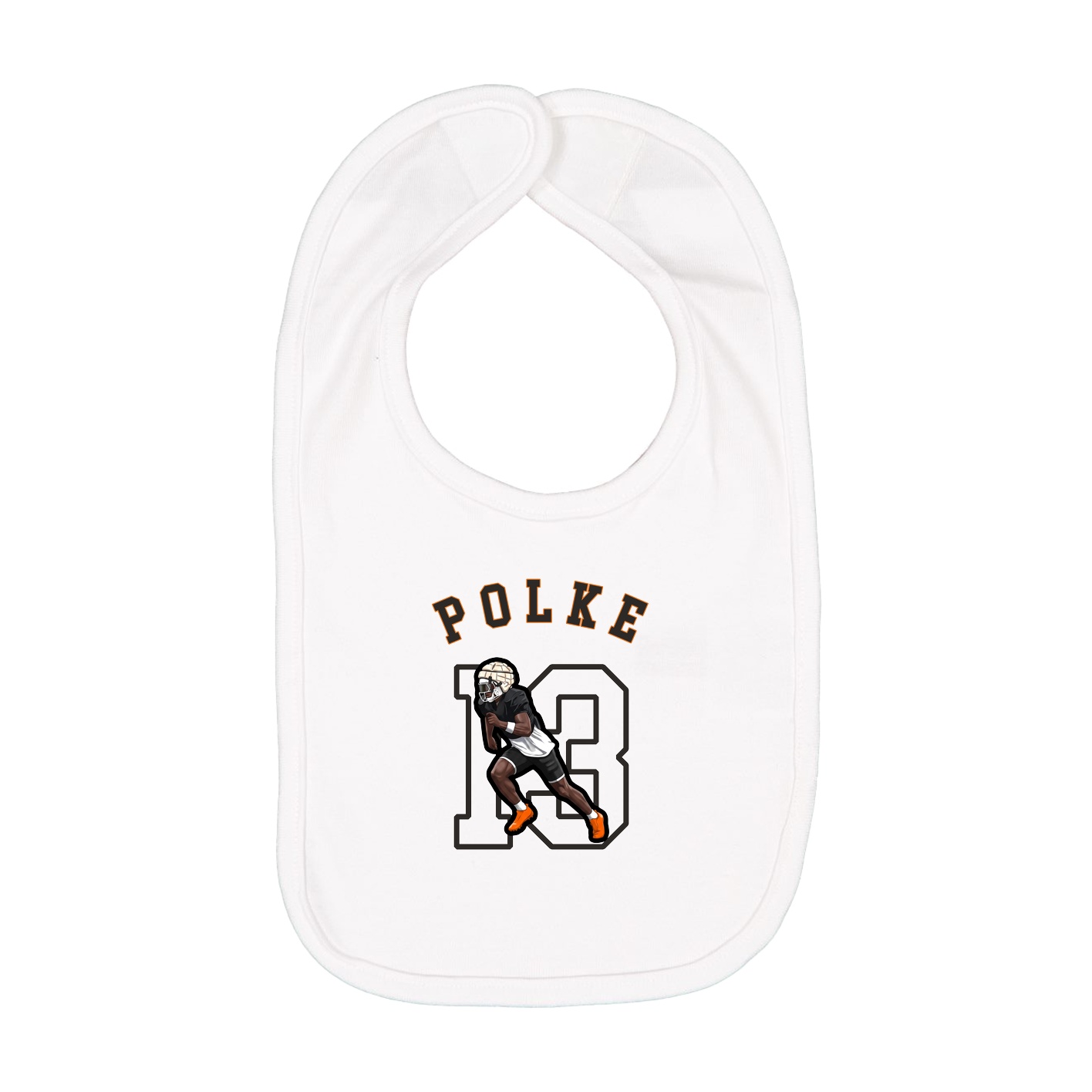 Infant Bib — Shirsey Arch in White