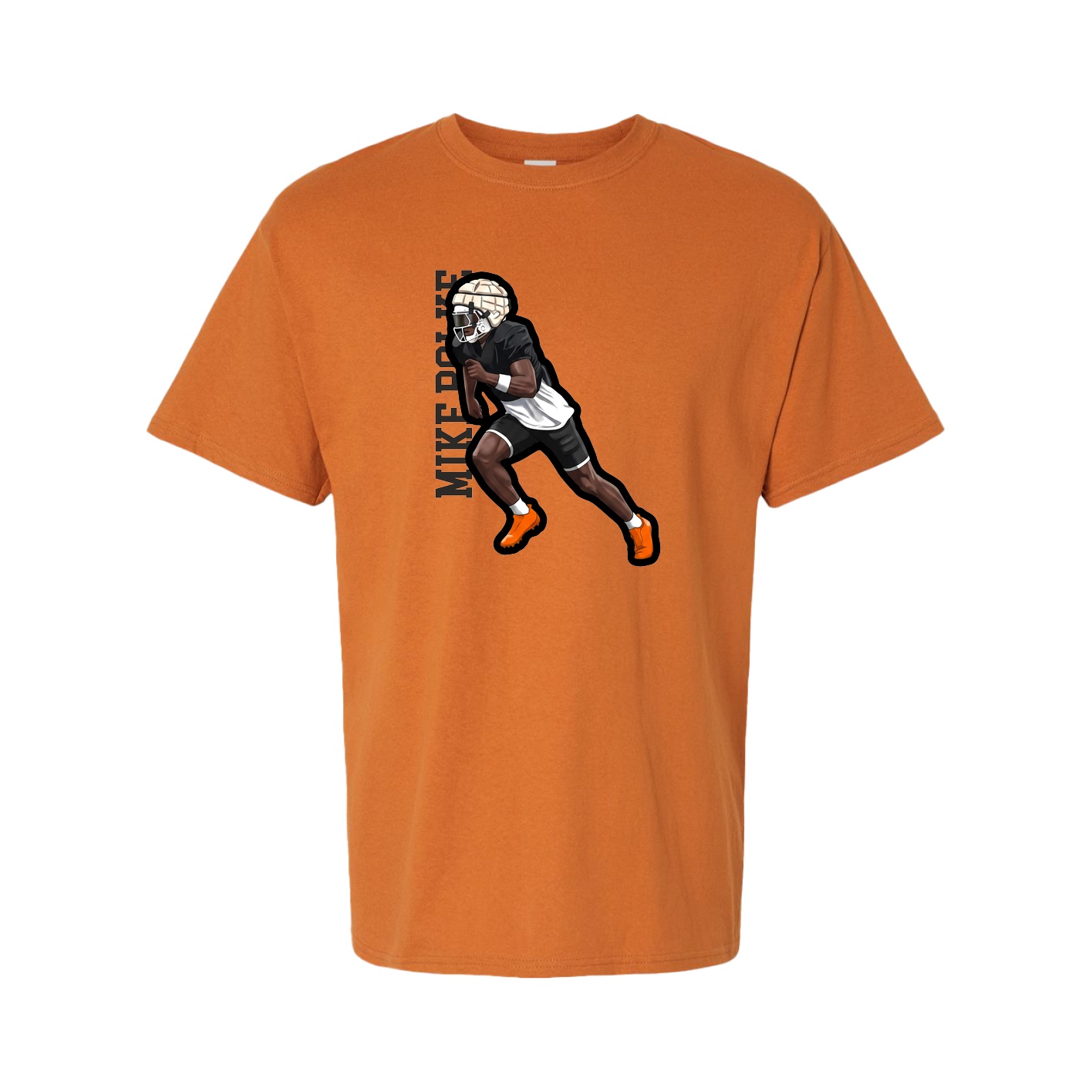 Tee — Name Vertical in Orange