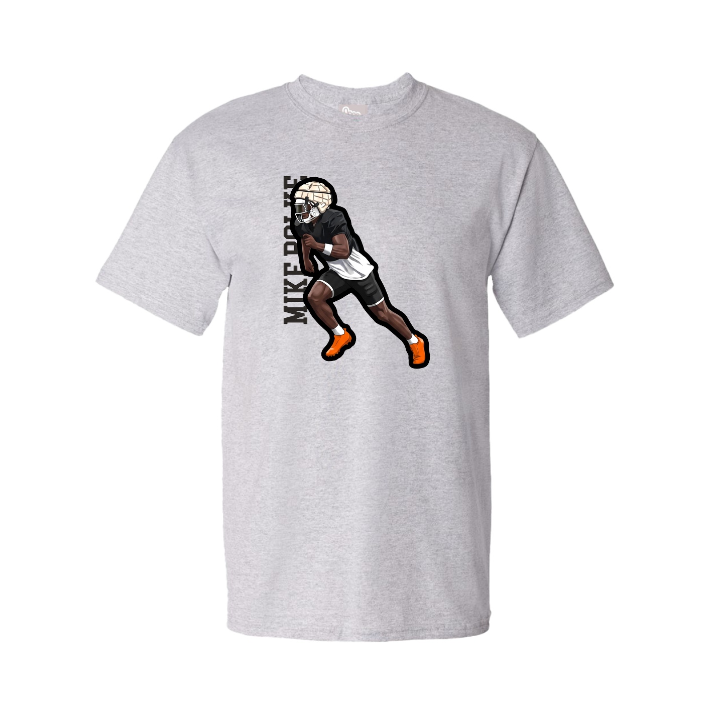 Youth Tee — Name Vertical in Grey