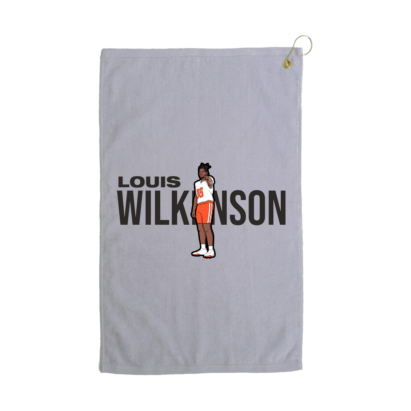 Golf Towel — Player Name in Grey