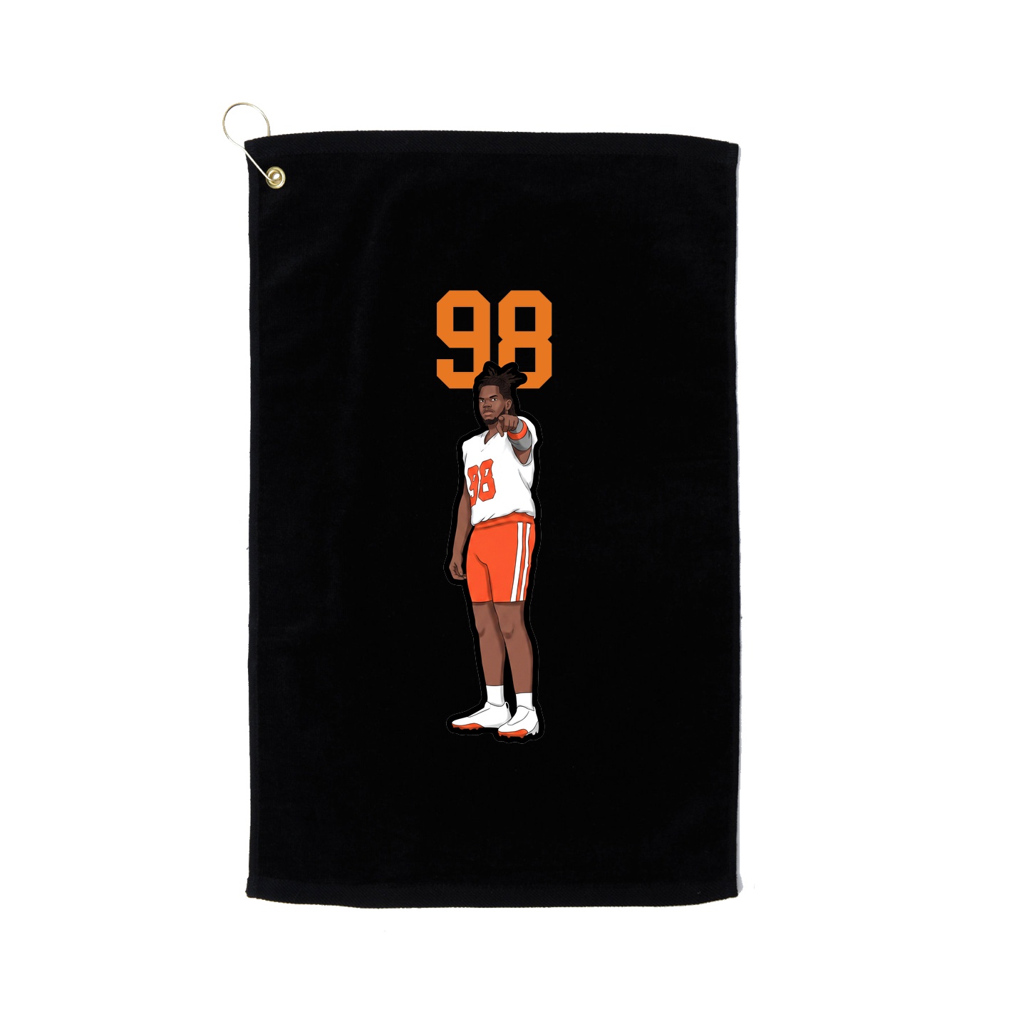 Golf Towel — Number Top in Black