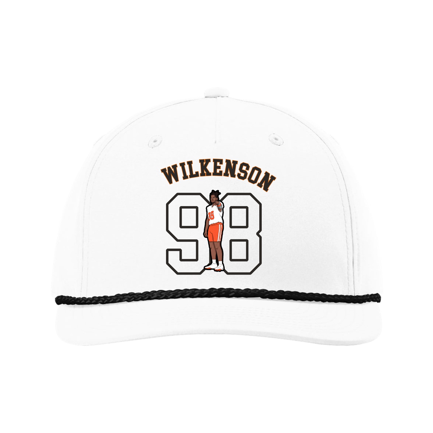 Five-Panel Classic Rope Cap — Shirsey Arch in White