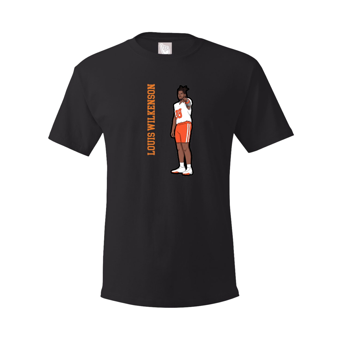 Youth Tee — Name Vertical in Black