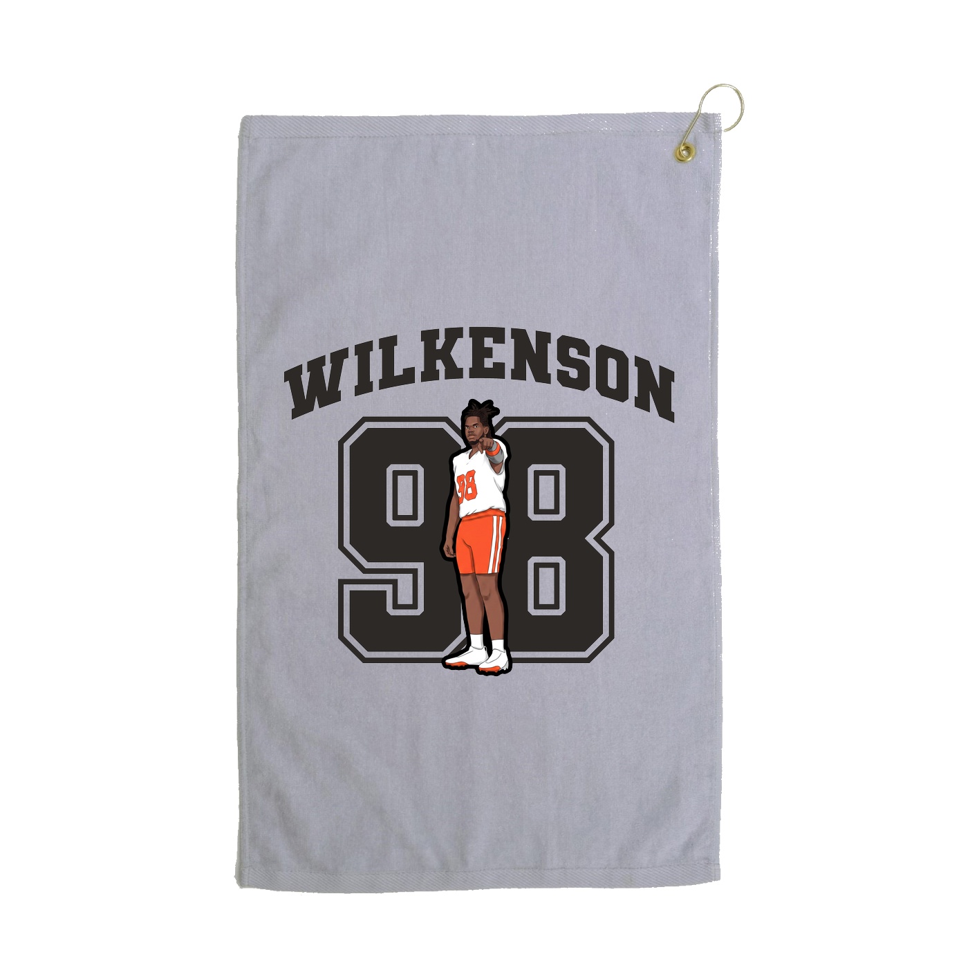 Golf Towel — Number in Grey