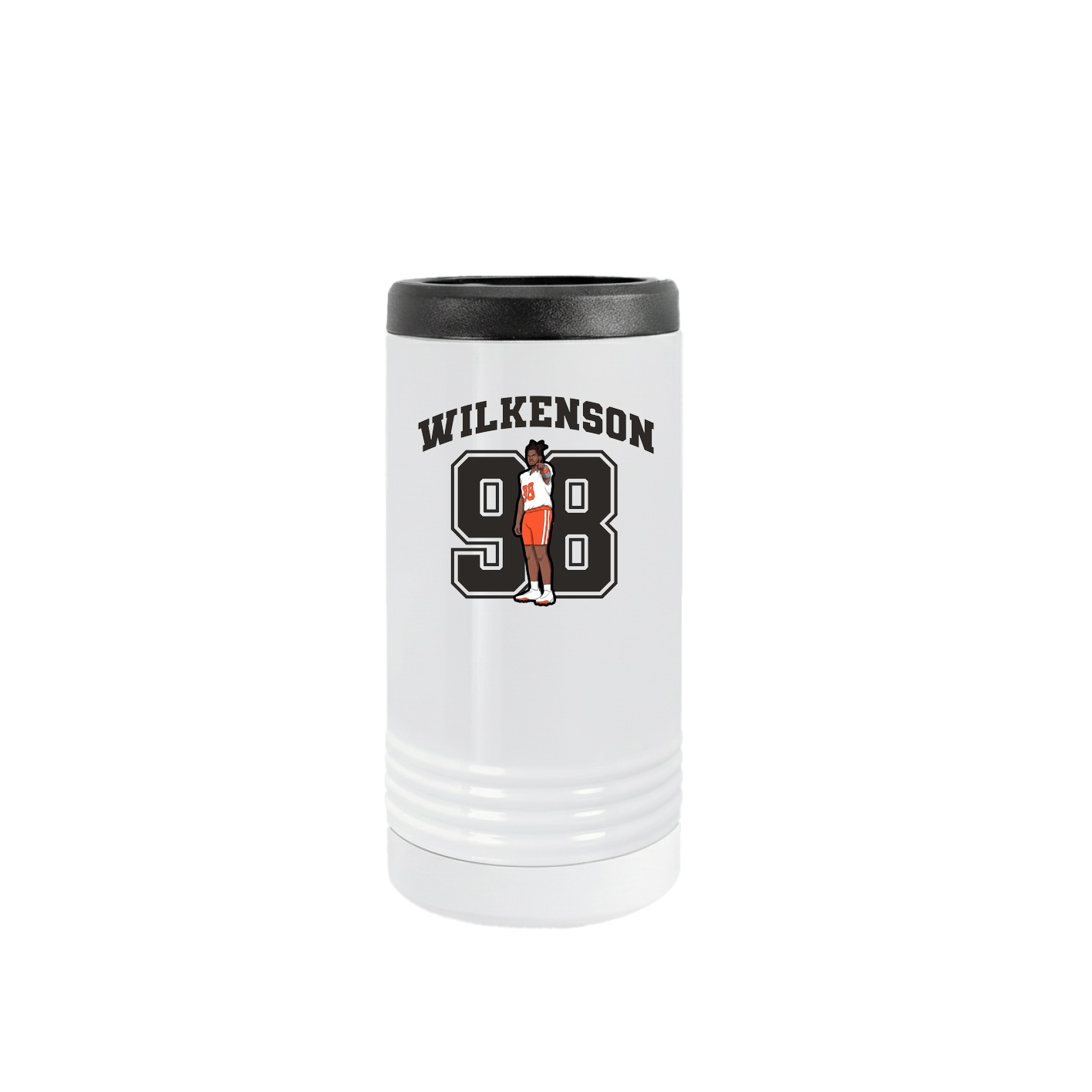 Slim Beverage Holder — Number in White