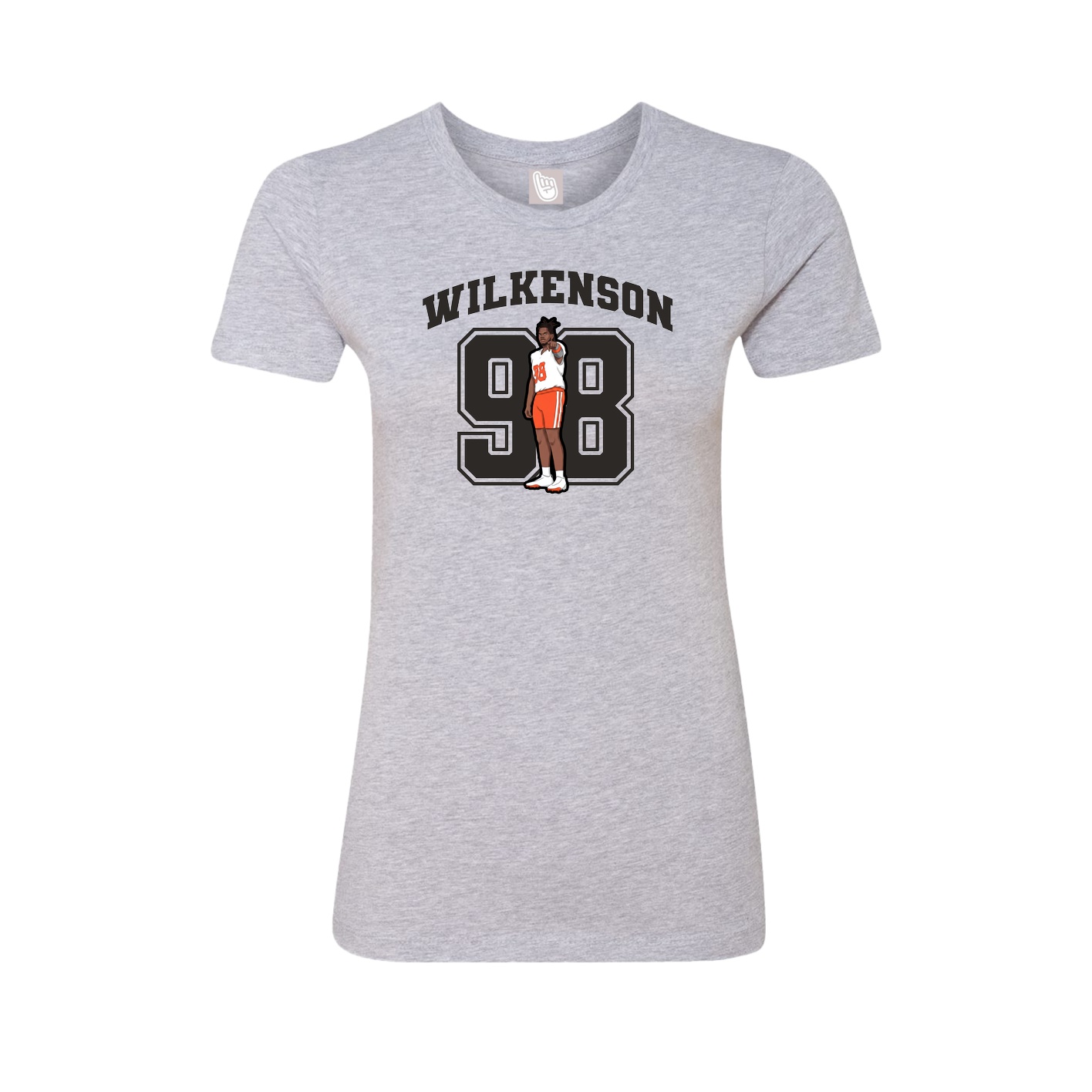 Fitted Women's Tee — Number in Grey