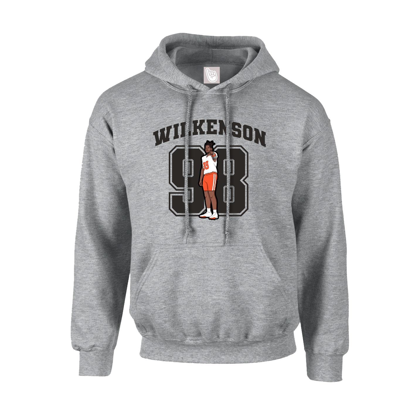 Hoodie — Number in Grey
