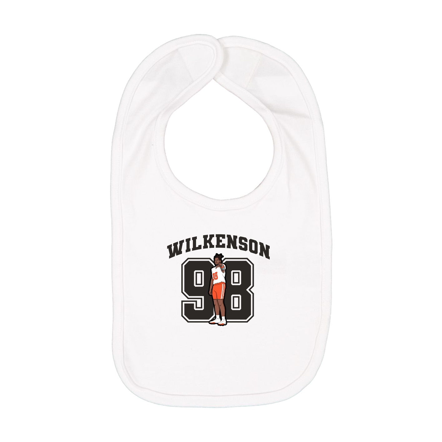 Infant Bib — Number in White