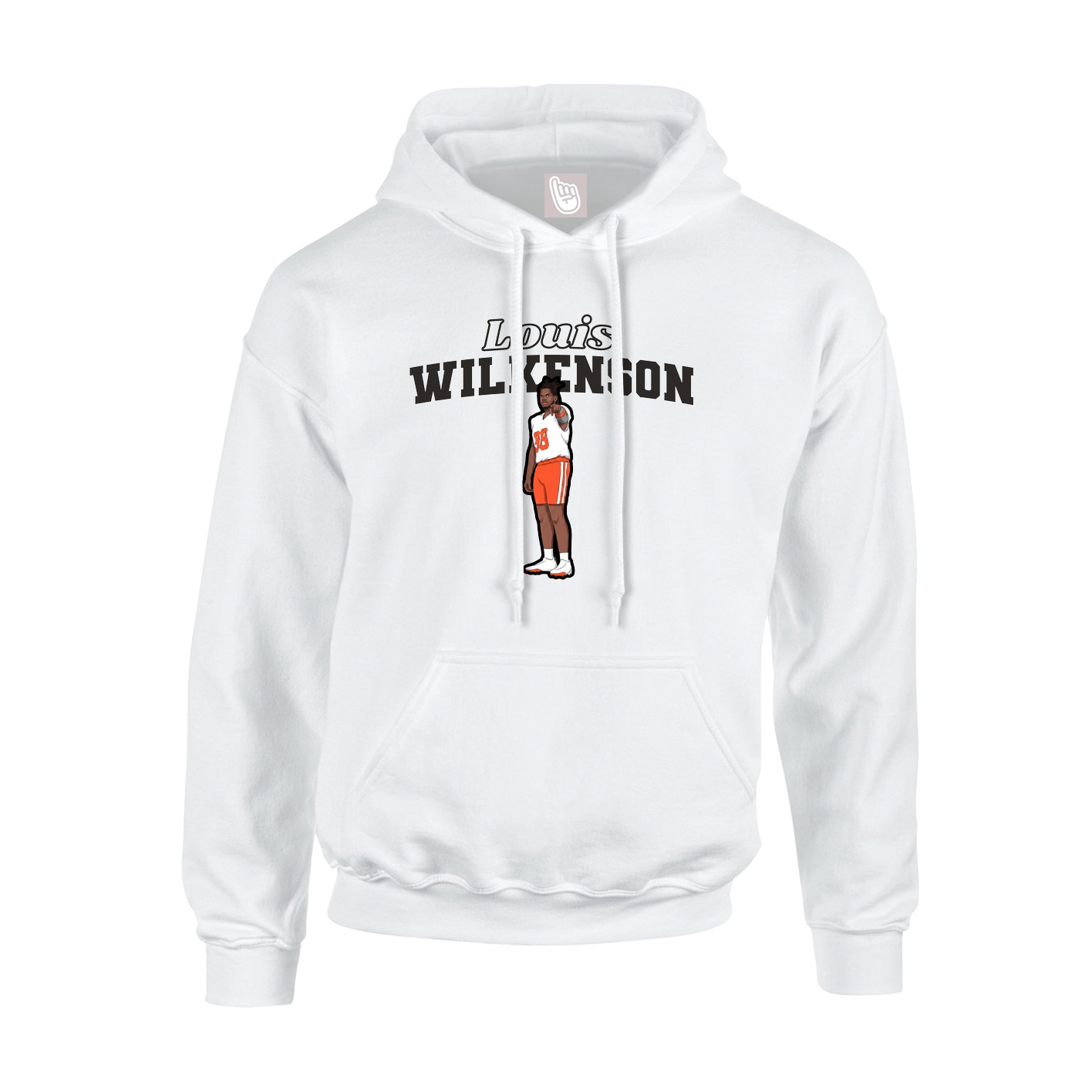 Hoodie — Name Arch in White