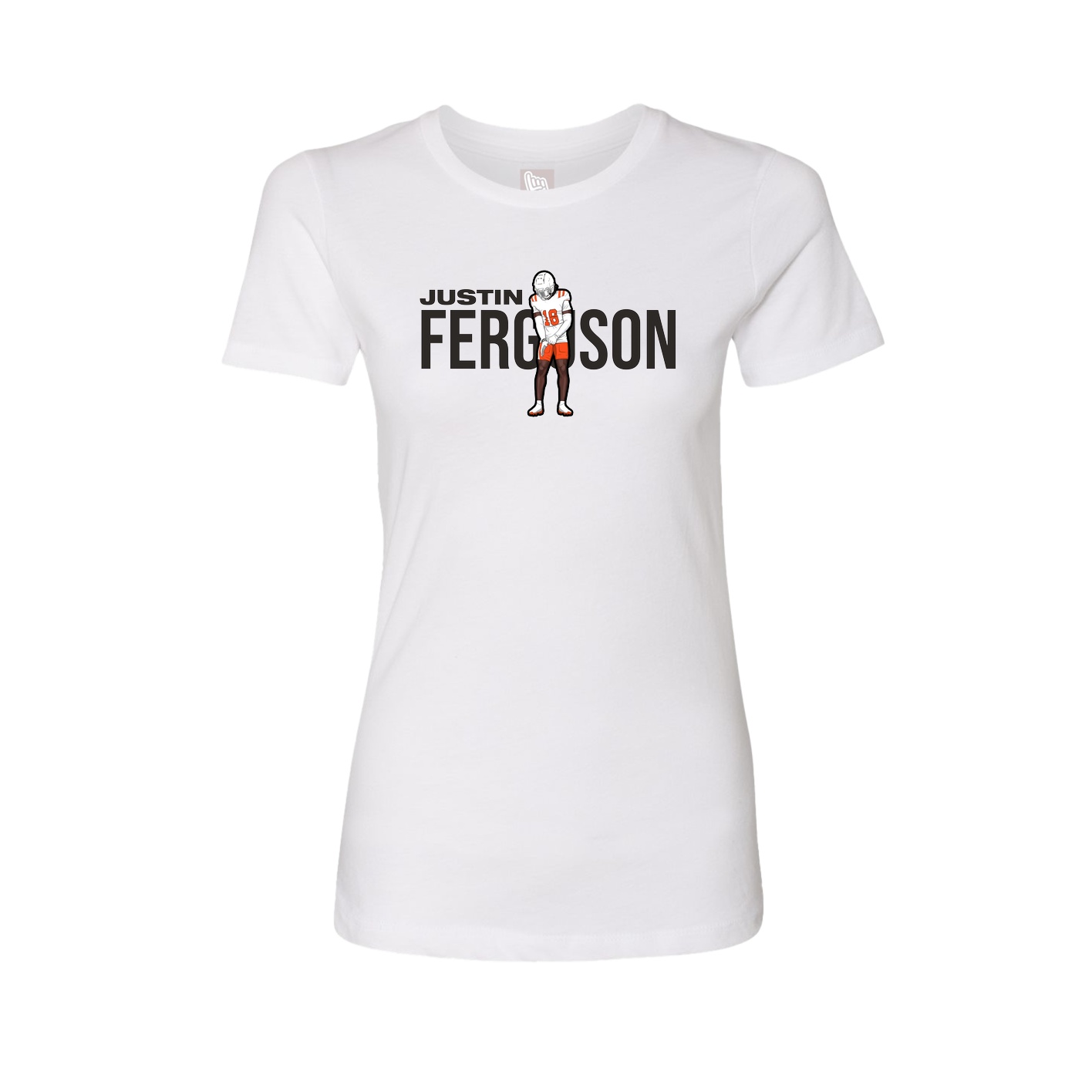 Fitted Women's Tee — Player Name in White