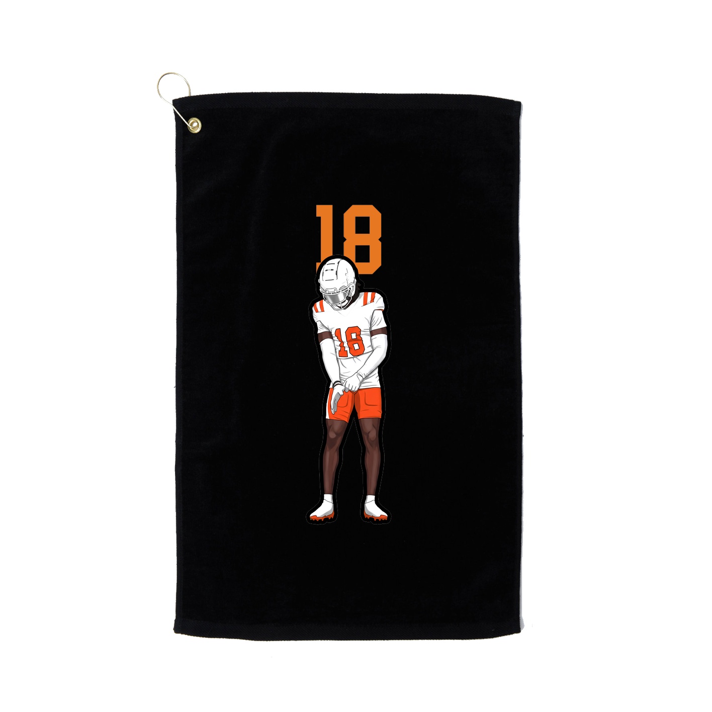 Golf Towel — Number Top in Black