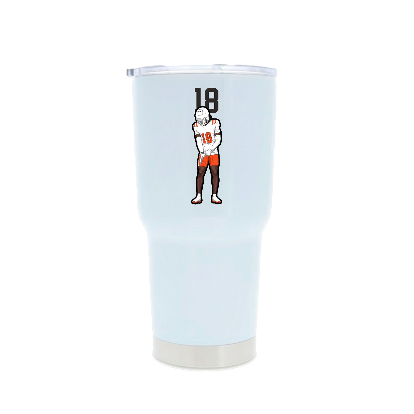 30oz Stainless Steel Tumbler — Number Top in White