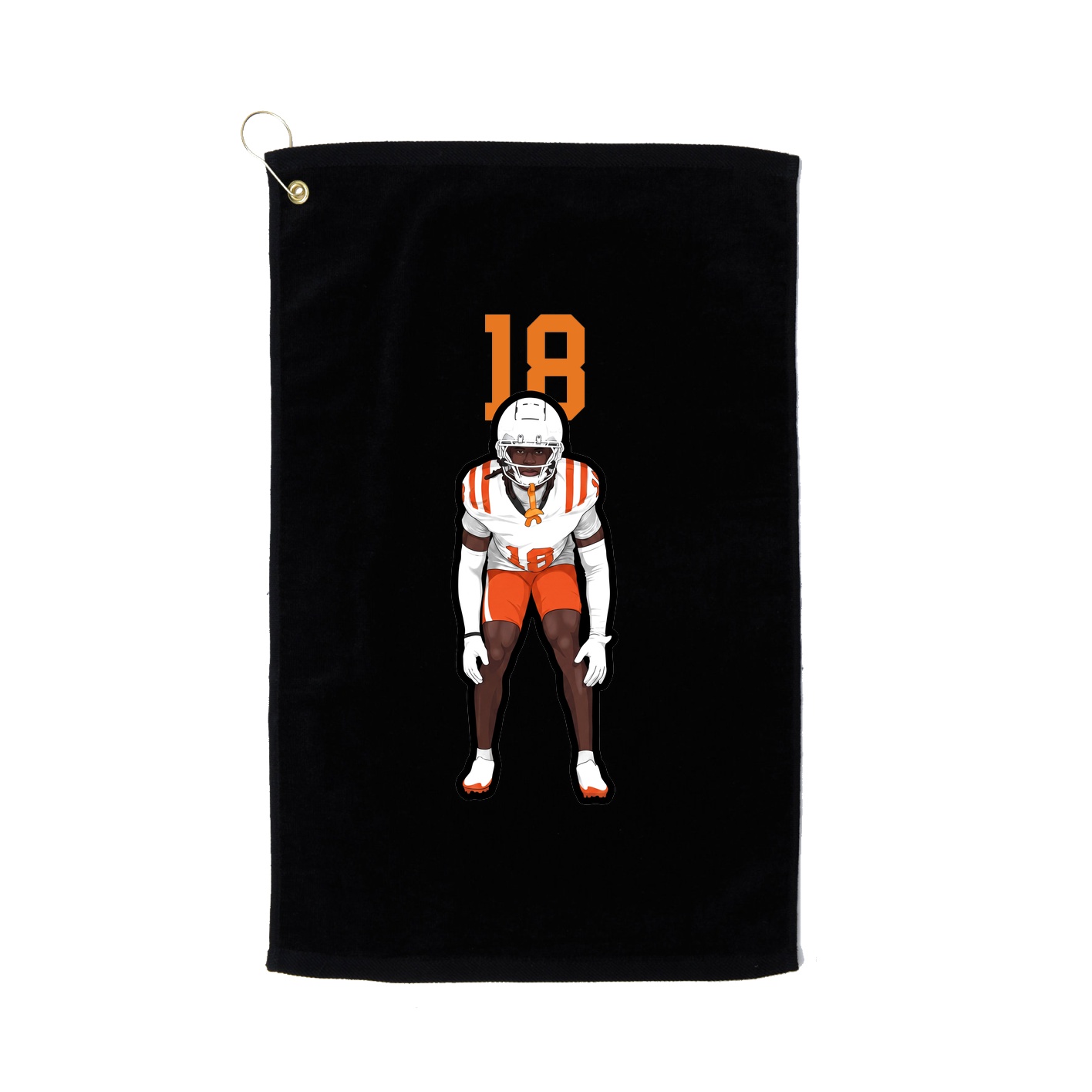 Golf Towel — Number Top in Black