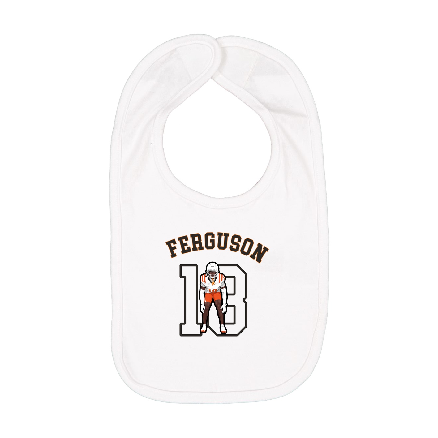 Infant Bib — Shirsey Arch in White