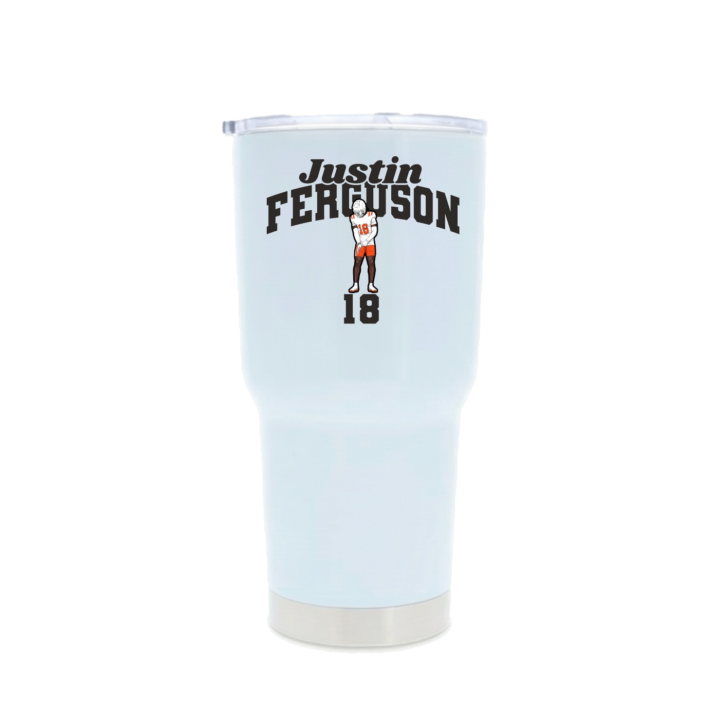30oz Stainless Steel Tumbler — Signature Arch in White
