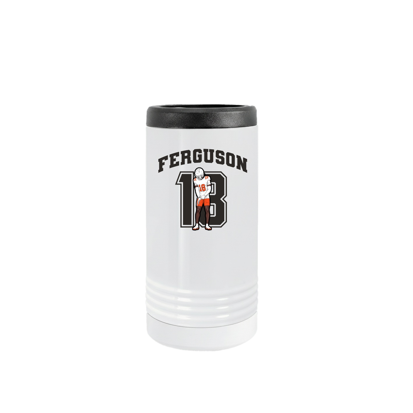 Slim Beverage Holder — Number in White
