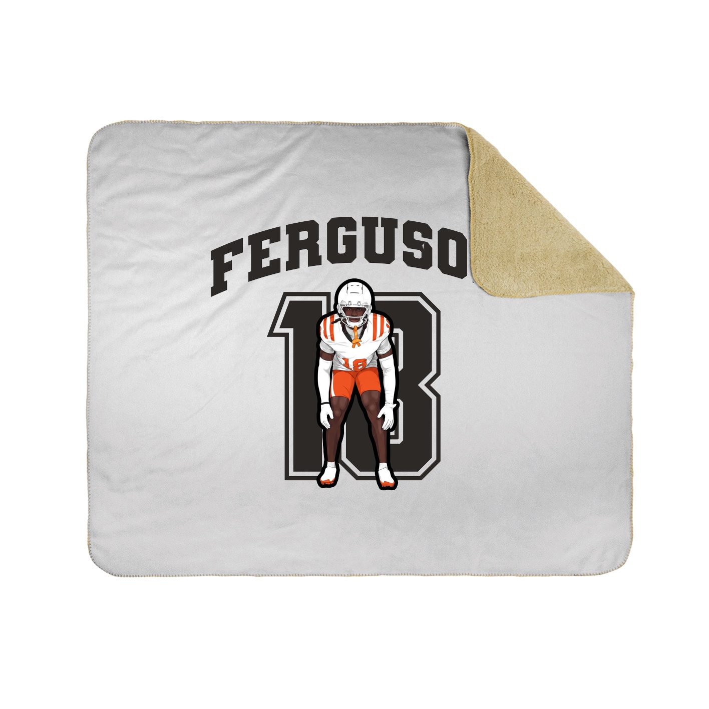 Throw Blanket — Number in White