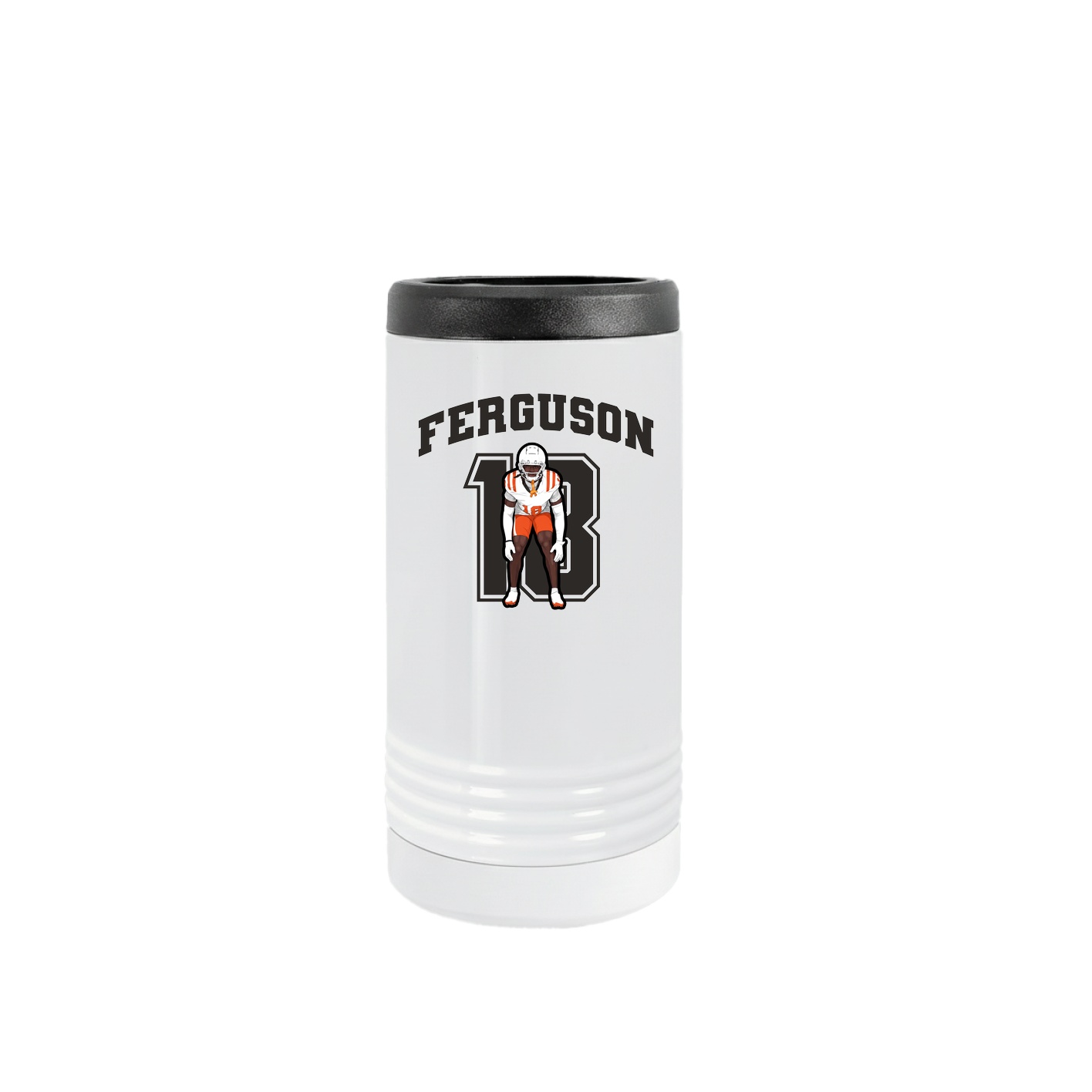 Slim Beverage Holder — Number in White