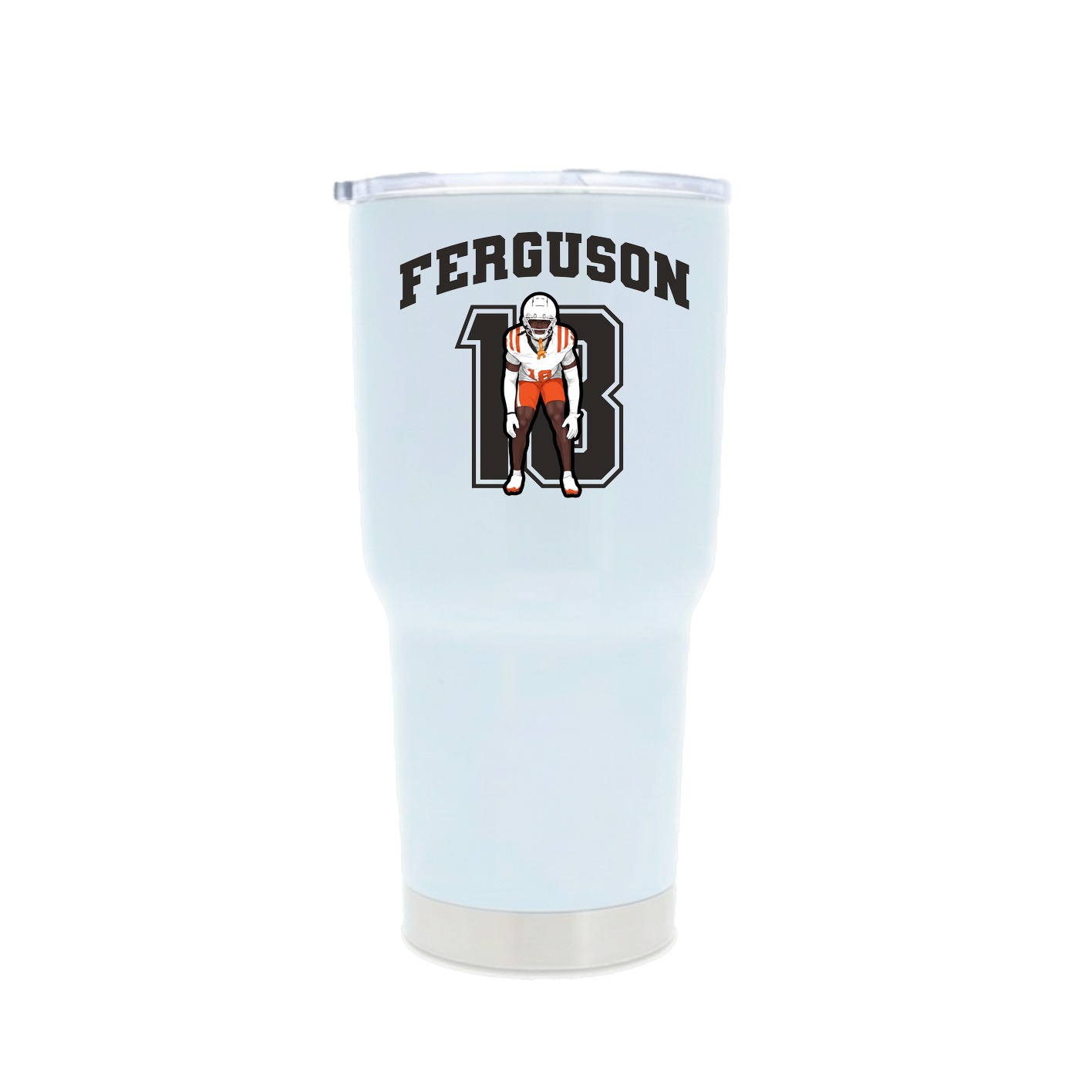 30oz Stainless Steel Tumbler — Number in White