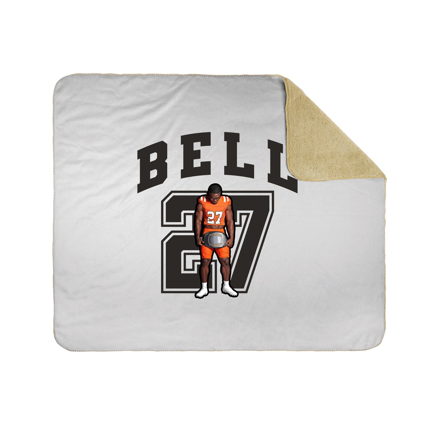 Throw Blanket — Number in White