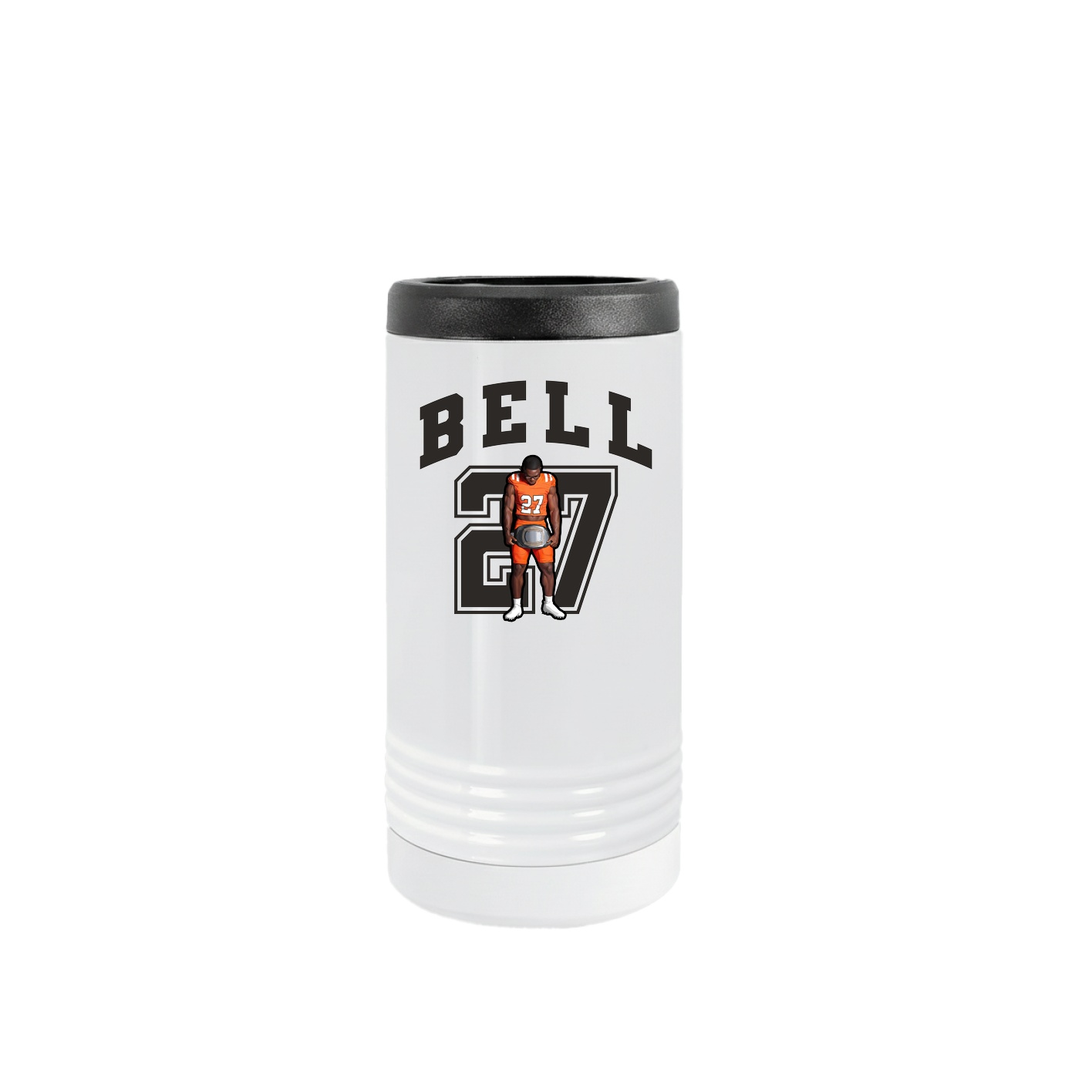 Slim Beverage Holder — Number in White