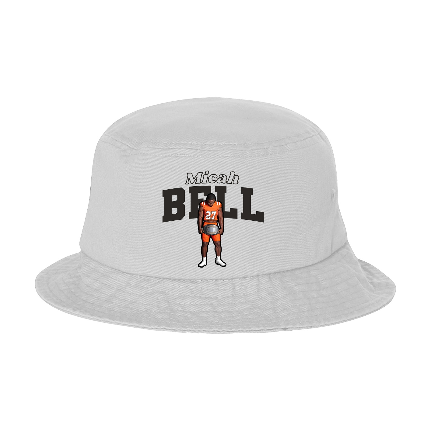 Bucket Cap — Name Arch in White