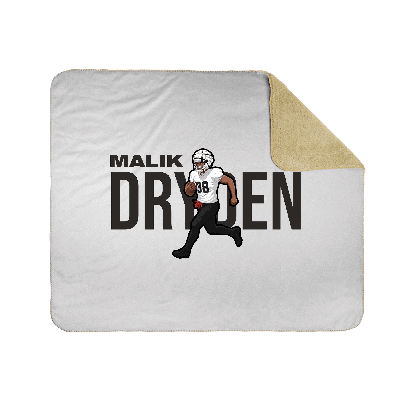 Throw Blanket — Player Name in White