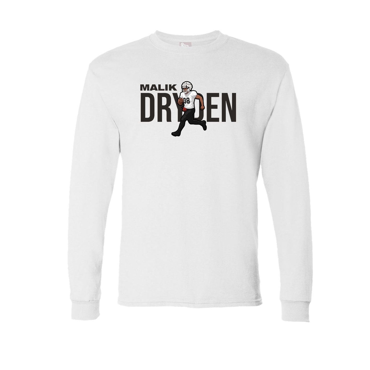 Long Sleeve Tee — Player Name in White