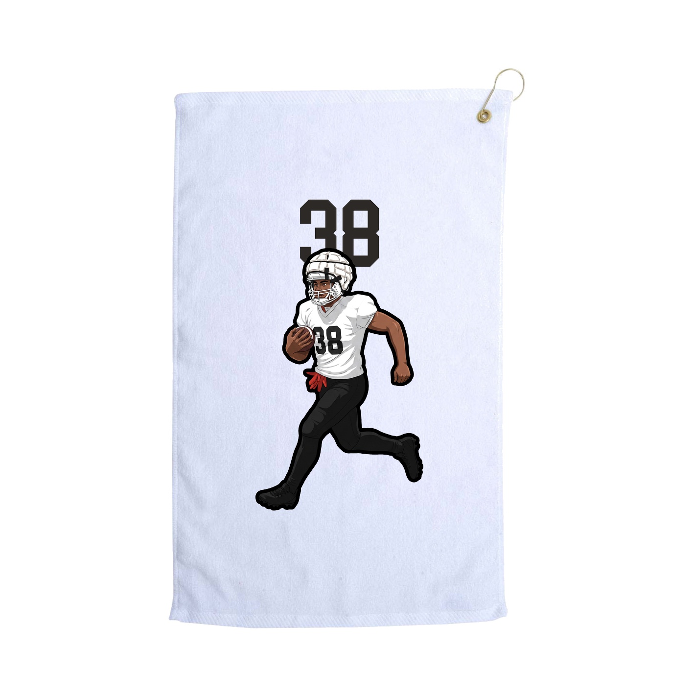 Golf Towel — Number Top in White