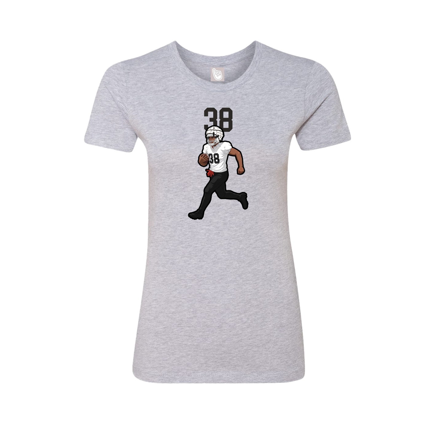 Fitted Women's Tee — Number Top in Grey